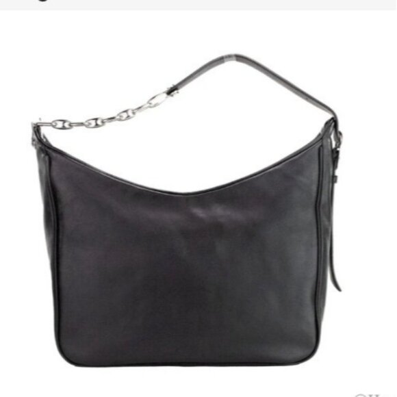 MARC JACOBS THE TEMPO LEATHER HOBO SHOULDER BAG BLACK - Picture 5 of 16